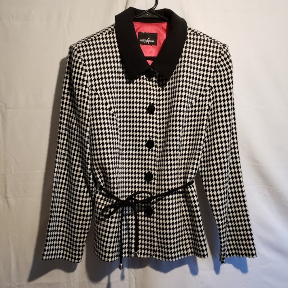 Stylish Argyle (Diamond-like)twill Patteren Blazer